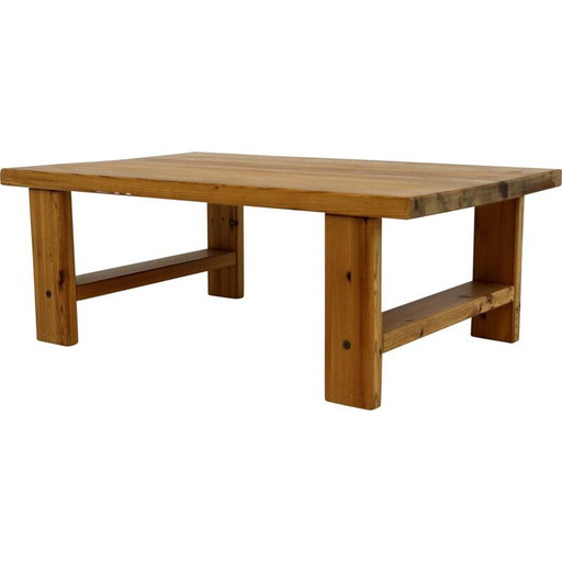 Table basse vintage en pin, Suède 1970
