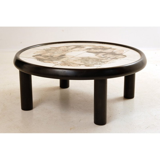 Image 1 of Table basse vintage en céramique de Roger Capron, 1980