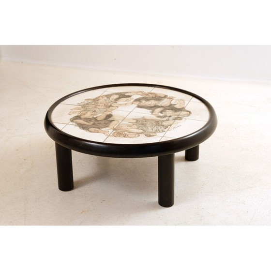 Image 1 of Table basse vintage en céramique de Roger Capron, 1980