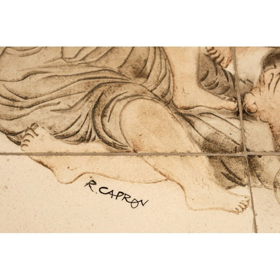 Image 1 of Table basse vintage en céramique de Roger Capron, 1980