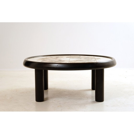Image 1 of Table basse vintage en céramique de Roger Capron, 1980