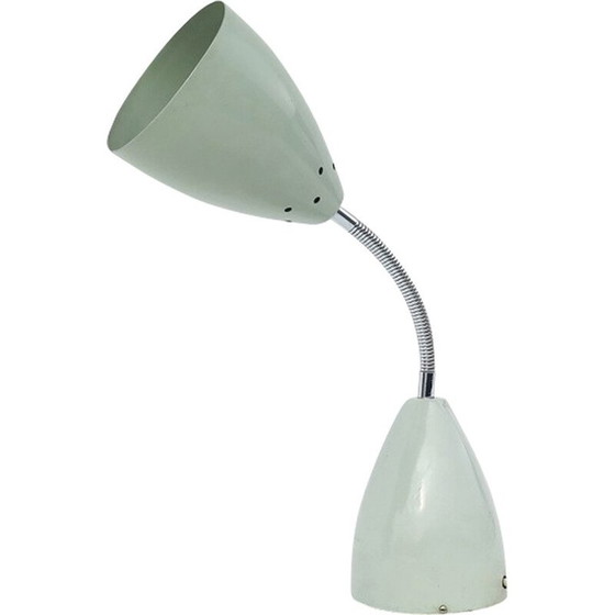 Image 1 of Lampe de table vintage en métal blanc de Max Bill, 1960