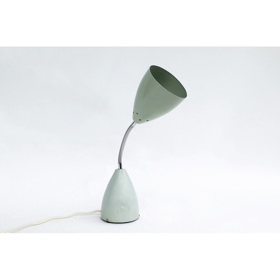Image 1 of Lampe de table vintage en métal blanc de Max Bill, 1960