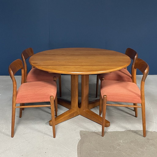 Ensemble de salle à manger vintage - Niels Otto Møller - Modèle 75 - années 1960