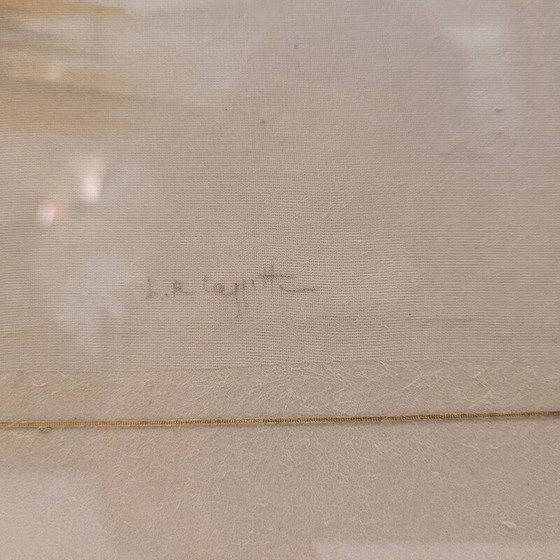 Image 1 of Tableau vintage représentant un lion par La Roche Laffitte