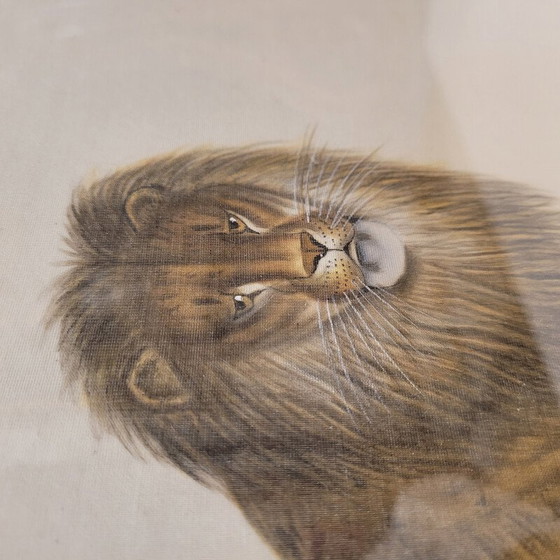 Image 1 of Tableau vintage représentant un lion par La Roche Laffitte