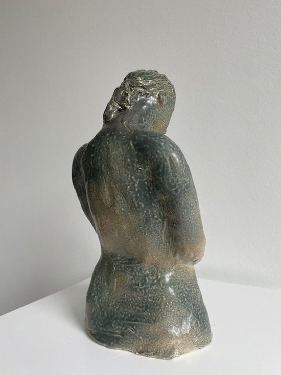 Image 1 of Statue Femme Figure Impressionniste Modelée, émaillée