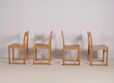 4X chaise d'orchestre de Sven Markelius, Suède des années 1930