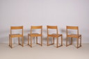4X chaise d'orchestre de Sven Markelius, Suède des années 1930
