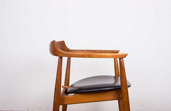 Image 1 of Fauteuil De Bureau Danois en Orme et Skai