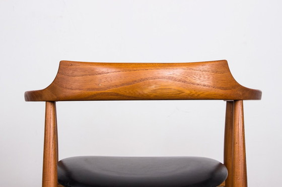 Image 1 of Fauteuil De Bureau Danois en Orme et Skai