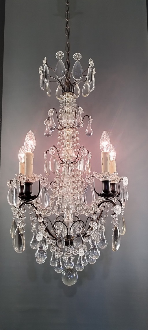 Lustre classique en cristal français