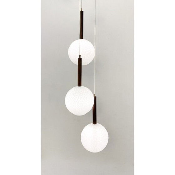 Image 1 of Lampe suspendue vintage en opaline, Italie 1960