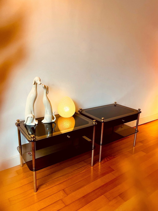 Tables de chevet de luxe italiennes Hollywood Regency