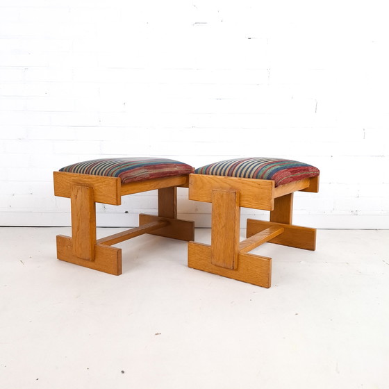 Image 1 of 2X tabouret vintage