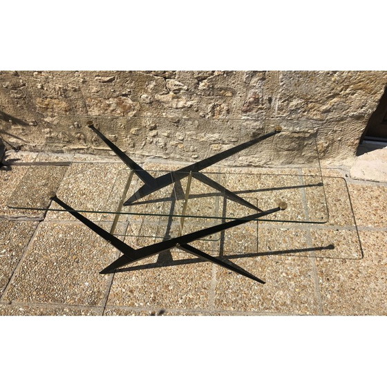 Image 1 of Table basse vintage en verre transparent par Angelo Ostuni, 1955