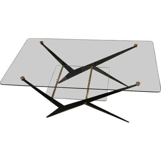 Image 1 of Table basse vintage en verre transparent par Angelo Ostuni, 1955