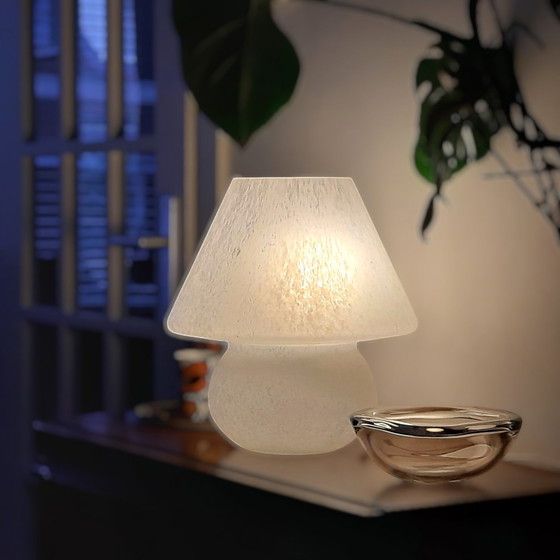 Image 1 of Lampe de table champignon en verre Space Age Design,70S