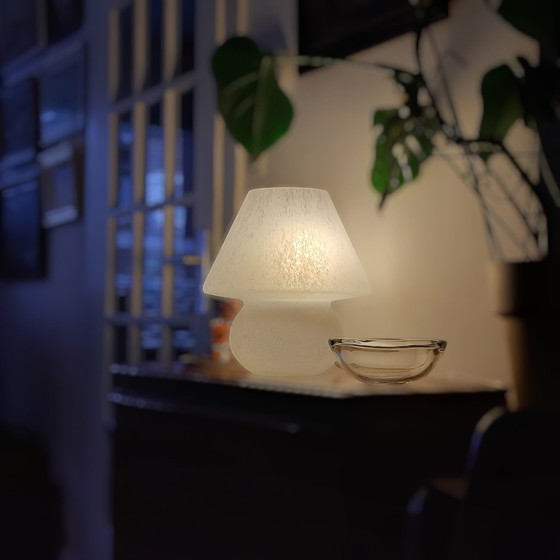 Image 1 of Lampe de table champignon en verre Space Age Design,70S