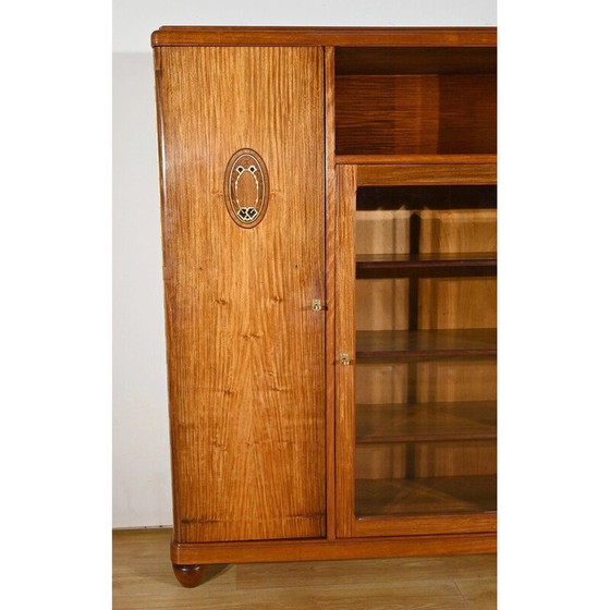 Image 1 of Bibliothèque Vintage Art Déco en acajou blond, 1940