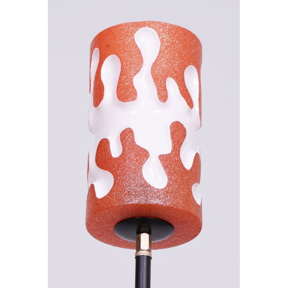 Image 1 of Lampadaire vintage en acier et verre laminé, Tchécoslovaquie 1960