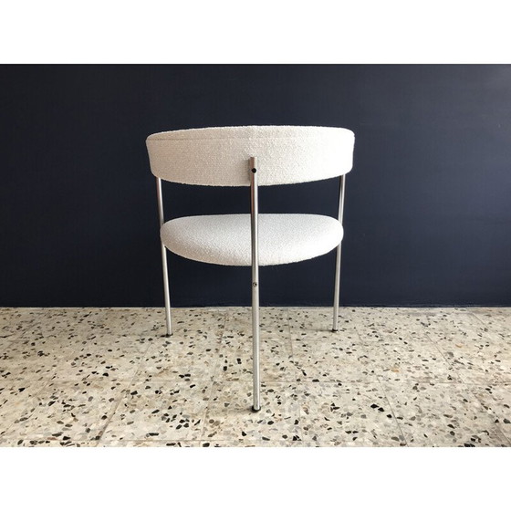 Image 1 of Fauteuil vintage pour Idealheim en tissu blanc et métal 1960