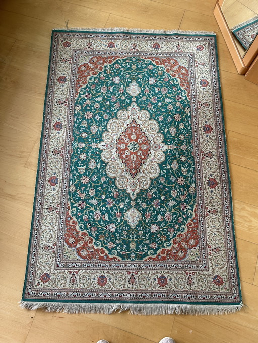 Soie vintage, tapis noué à la main