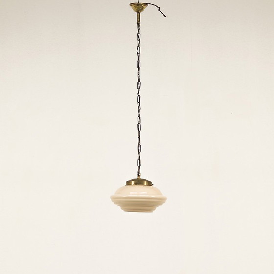 Image 1 of Lampe pendante art déco rose tendre