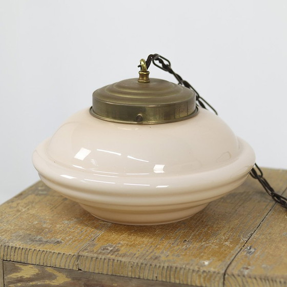 Image 1 of Lampe pendante art déco rose tendre