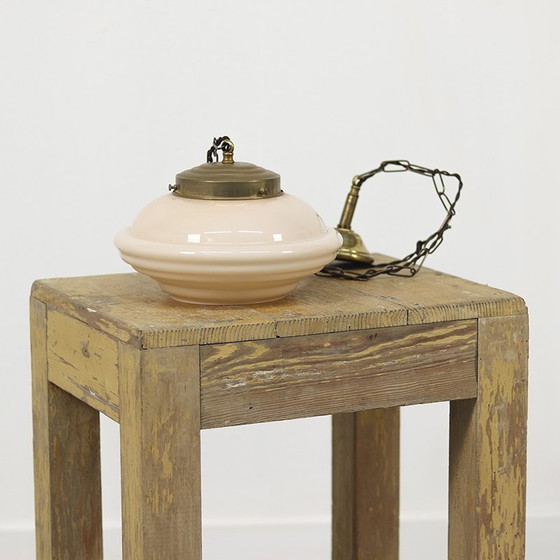 Image 1 of Lampe pendante art déco rose tendre