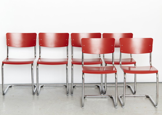 Image 1 of S43 Chairs By Mart Stam For Thonet, Set Of 6