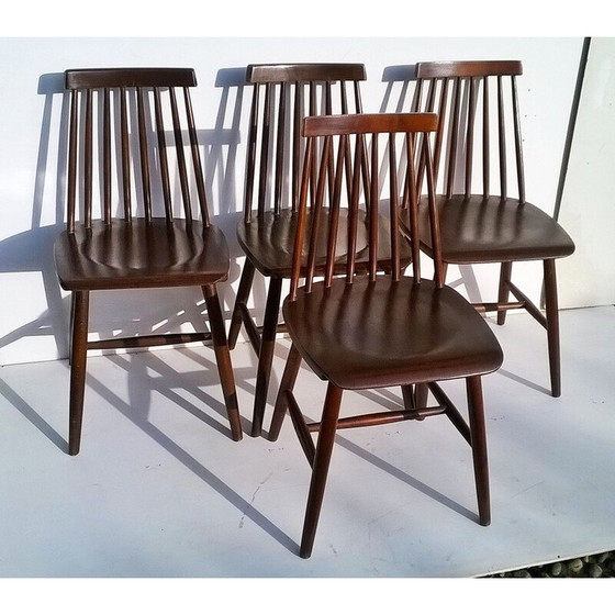 Image 1 of Ensemble de 4 chaises vintage par Ilmari Tapiovaara pour Edsby Verken, 1960