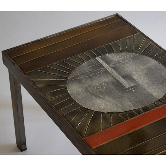 Image 1 of Table basse vintage Soleil par Roger Capron, 1960