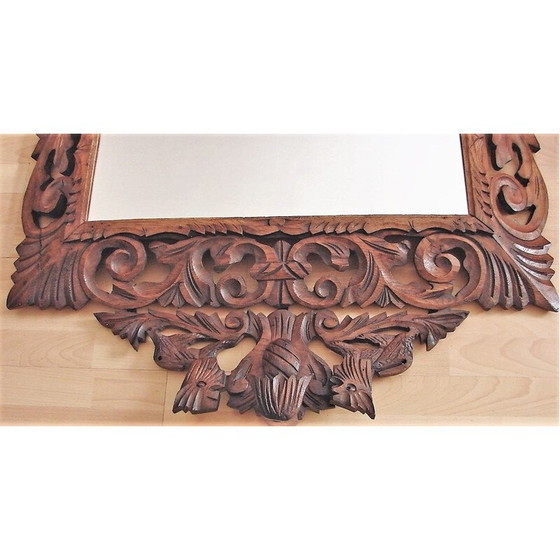 Image 1 of Miroir vintage dans un cadre sculpté, 1940