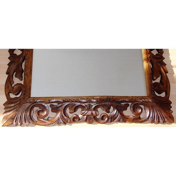 Image 1 of Miroir vintage dans un cadre sculpté, 1940