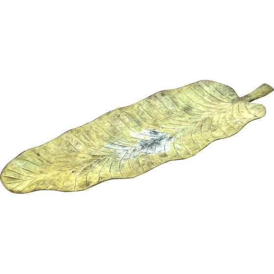 Image 1 of Centre de table vintage en métal en forme de feuille, France 1970