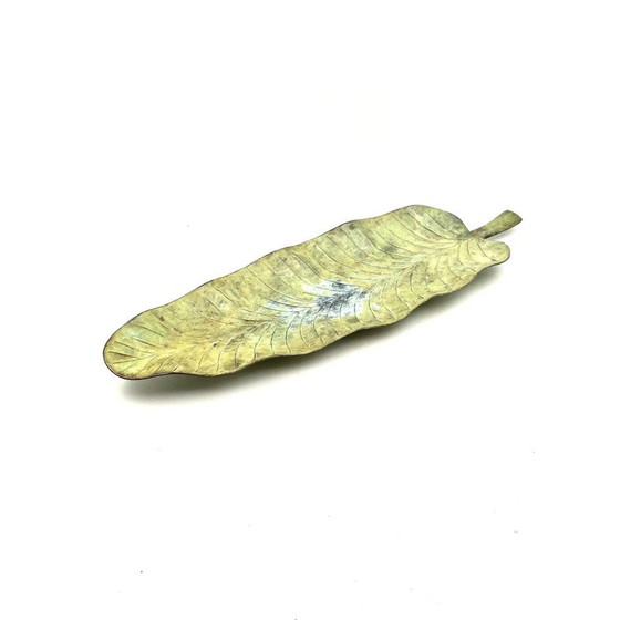 Image 1 of Centre de table vintage en métal en forme de feuille, France 1970