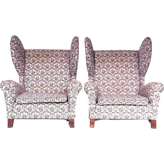 Image 1 of Paire de fauteuils à oreilles vintage, 1960