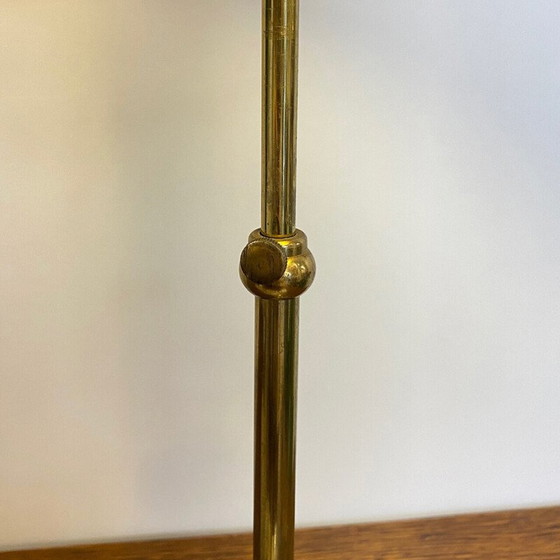 Image 1 of Lampe de table vintage en bronze et quartz de cristal, France 1970