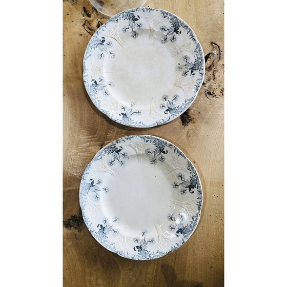 Image 1 of Assiettes à dîner Longwy vintage de la collection Lorrain