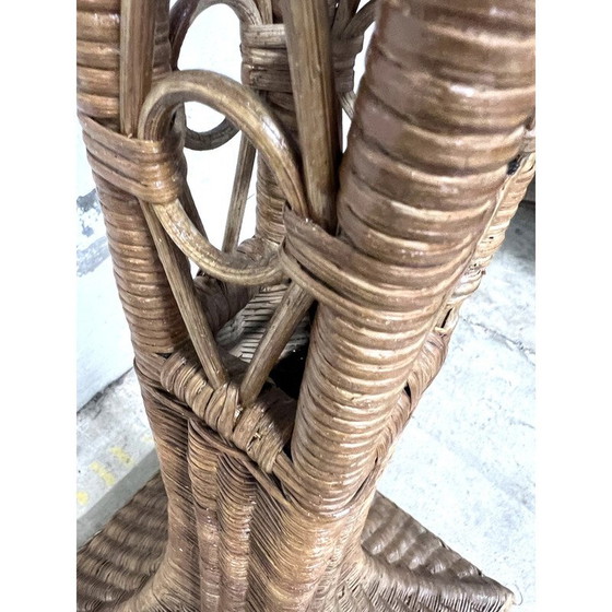 Image 1 of Lampadaire vintage en rotin et bambou, Italie 1960