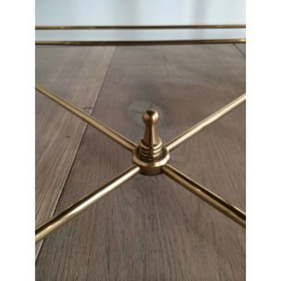 Image 1 of Ensemble de 3 tables gigognes vintage avec plateaux en onyx 1940s