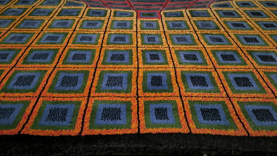 Image 1 of Tapis "Vega" Op-Art dans le style de Vasarely, 1970S