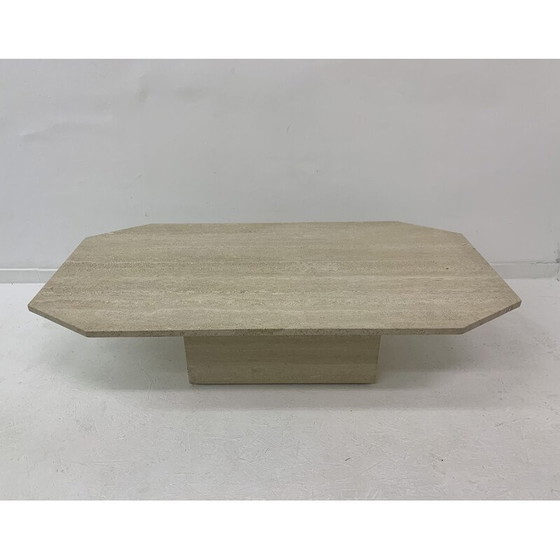 Image 1 of Table basse vintage en travertin, 1970
