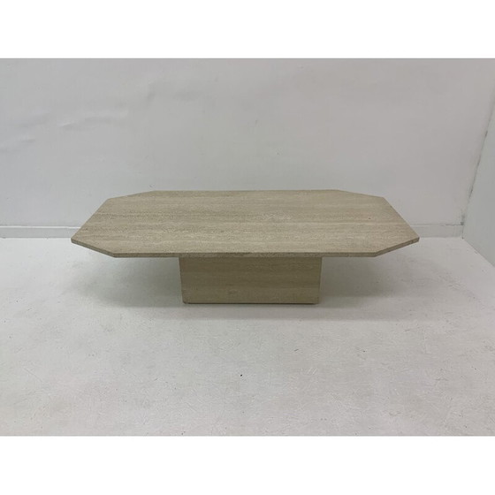 Image 1 of Table basse vintage en travertin, 1970