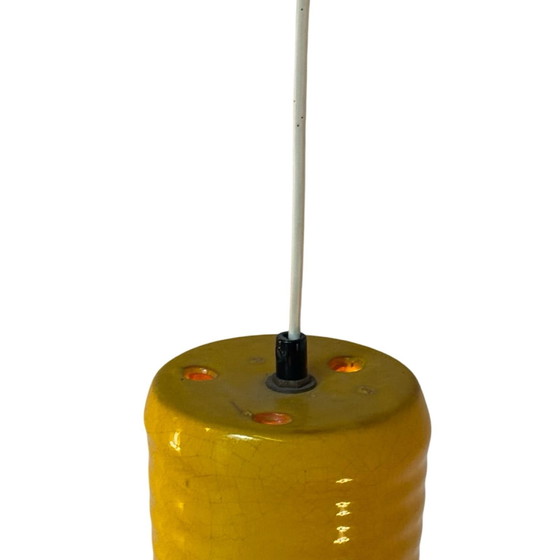 Image 1 of Fat Lava - Pédant suspendu en céramique - Midcentury - Allemagne - Boho - Jaune