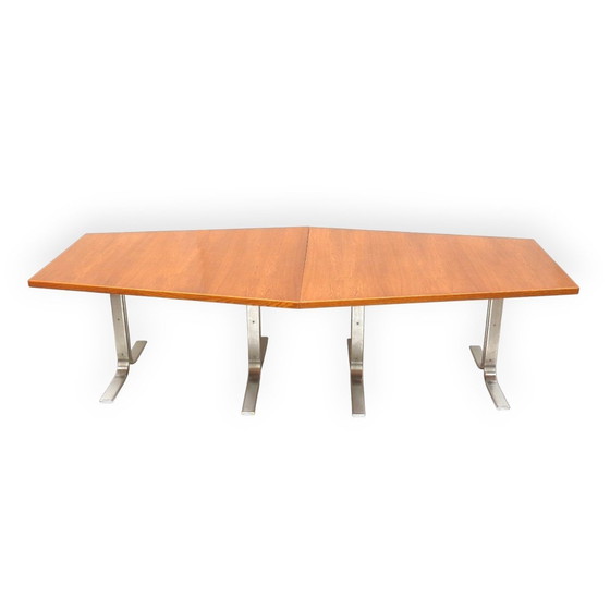 Image 1 of Grande table de réunion / salle à manger vintage de Lübke des années 1970