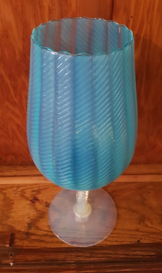 Image 1 of Vase d'art italien en verre opalescent