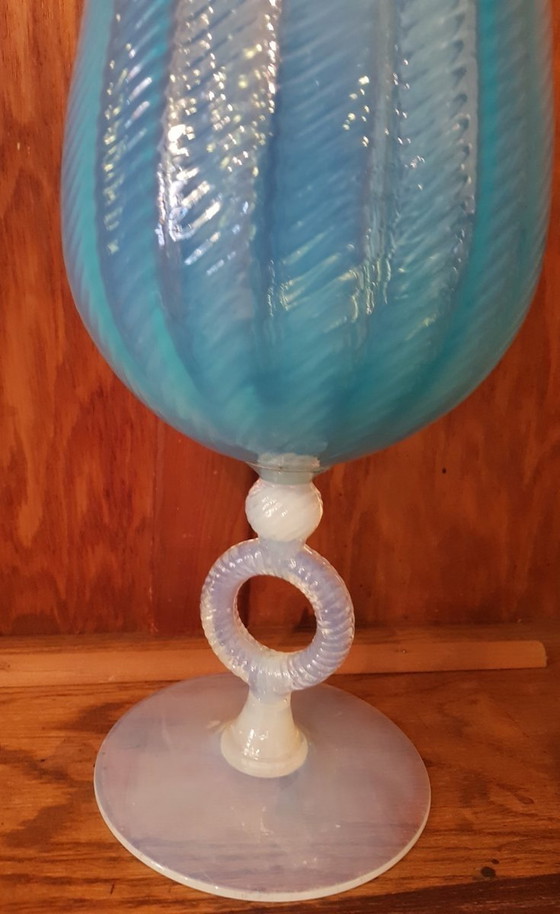 Image 1 of Vase d'art italien en verre opalescent