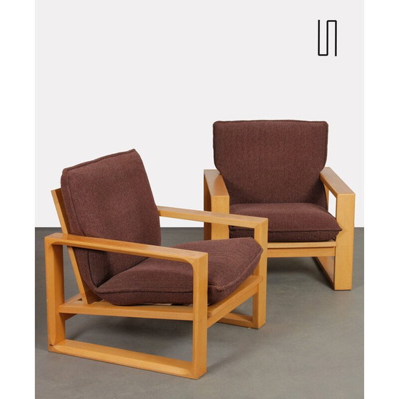 Image 1 of Paire de fauteuils vintage Daria par Miroslav Navratil pour Krkonošský Nábytek, 1985